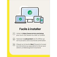 Norton 360 Standard (PC/Mac) - 1 Device - 10GB Cloud Backup - 1 Year Subscription