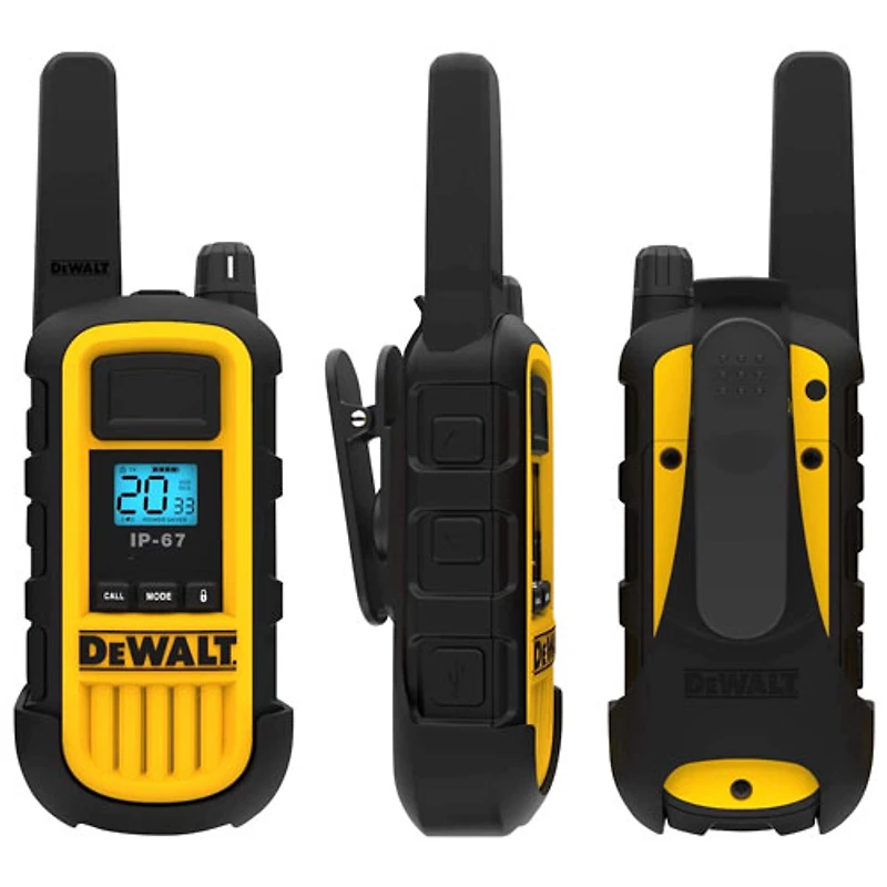 Radio bidirectionnelle robuste de DeWalt (DXFRS800) - Paquet de 2