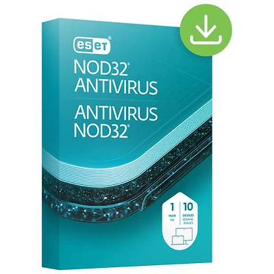 ESET NOD32 Antivirus (PC/Mac) - 10 Devices - 1 Year - Digital Download
