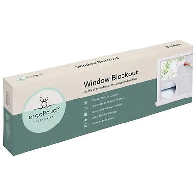 Pellicule de fenêtre statique occultante réutilisable d'ErgoPouch - Paquet 3