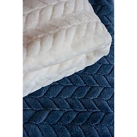 Juddlies Jacquard Flannel Blanket - Off-White