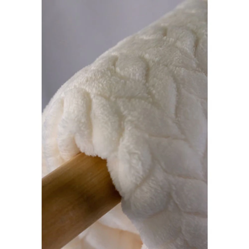 Juddlies Jacquard Flannel Blanket - Off-White