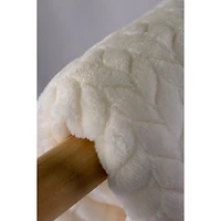 Juddlies Jacquard Flannel Blanket - Off-White