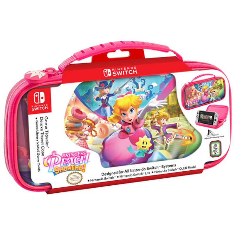 Étui de luxe Game Traveler de RDS pour Nintendo Switch - Princess Peach Showtime