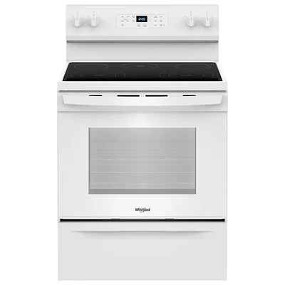 Cuisinière électrique autonome à 5 éléments avec four autonettoyant 5,3 pi³ 30 po série 3 de Whirlpool (YWFES3330RW) - Blanc