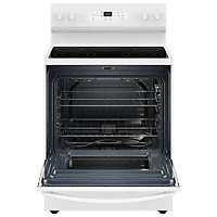 Cuisinière électrique autonome à 5 éléments avec four autonettoyant 5,3 pi³ 30 po série 3 de Whirlpool (YWFES3330RW) - Blanc