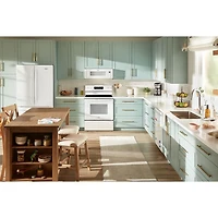 Cuisinière électrique autonome à 5 éléments avec four autonettoyant 5,3 pi³ 30 po série 3 de Whirlpool (YWFES3330RW) - Blanc