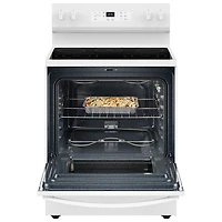 Cuisinière électrique autonome à 5 éléments avec four autonettoyant 5,3 pi³ 30 po série 3 de Whirlpool (YWFES3330RW) - Blanc