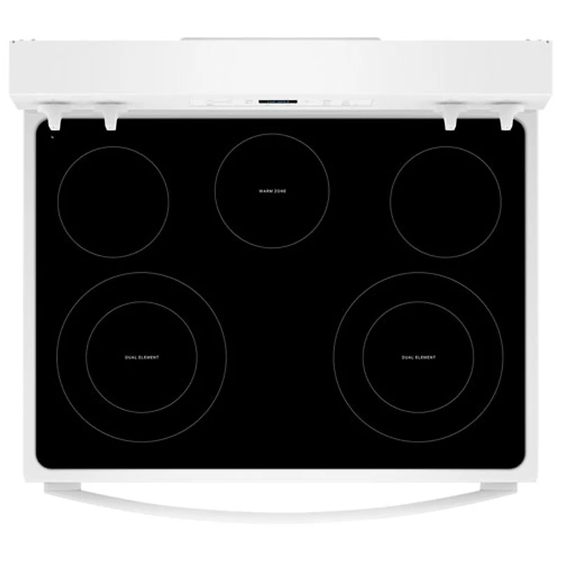 Cuisinière électrique autonome à 5 éléments avec four autonettoyant 5,3 pi³ 30 po série 3 de Whirlpool (YWFES3330RW) - Blanc