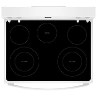 Cuisinière électrique autonome à 5 éléments avec four autonettoyant 5,3 pi³ 30 po série 3 de Whirlpool (YWFES3330RW) - Blanc