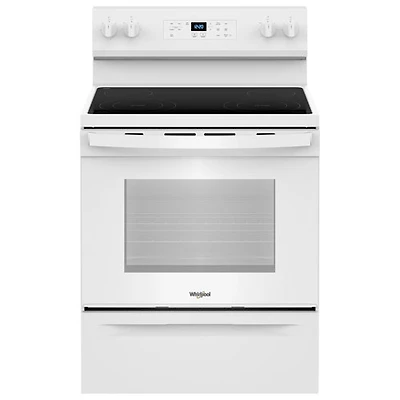Cuisinière électrique autonome à 4 éléments avec four autonettoyant 5,3 pi³ 30 po série 3 de Whirlpool (YWFES3530RW) - Blanc