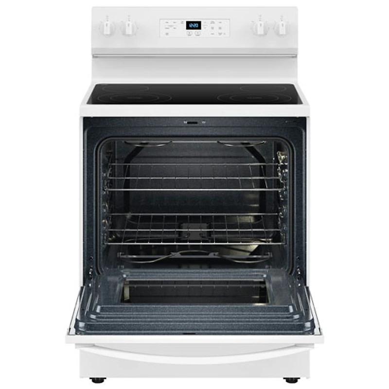 Cuisinière électrique autonome à 4 éléments avec four autonettoyant 5,3 pi³ 30 po série 3 de Whirlpool (YWFES3530RW) - Blanc