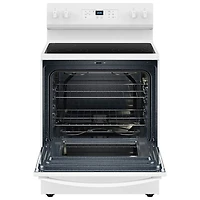 Cuisinière électrique autonome à 4 éléments avec four autonettoyant 5,3 pi³ 30 po série 3 de Whirlpool (YWFES3530RW) - Blanc