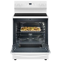 Cuisinière électrique autonome à 4 éléments avec four autonettoyant 5,3 pi³ 30 po série 3 de Whirlpool (YWFES3530RW) - Blanc