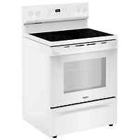 Cuisinière électrique autonome à 4 éléments avec four autonettoyant 5,3 pi³ 30 po série 3 de Whirlpool (YWFES3530RW) - Blanc