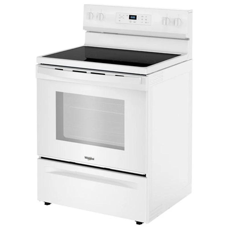 Cuisinière électrique autonome à 4 éléments avec four autonettoyant 5,3 pi³ 30 po série 3 de Whirlpool (YWFES3530RW) - Blanc