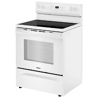 Cuisinière électrique autonome à 4 éléments avec four autonettoyant 5,3 pi³ 30 po série 3 de Whirlpool (YWFES3530RW) - Blanc
