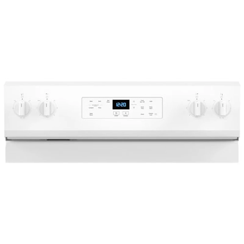 Cuisinière électrique autonome à 4 éléments avec four autonettoyant 5,3 pi³ 30 po série 3 de Whirlpool (YWFES3530RW) - Blanc