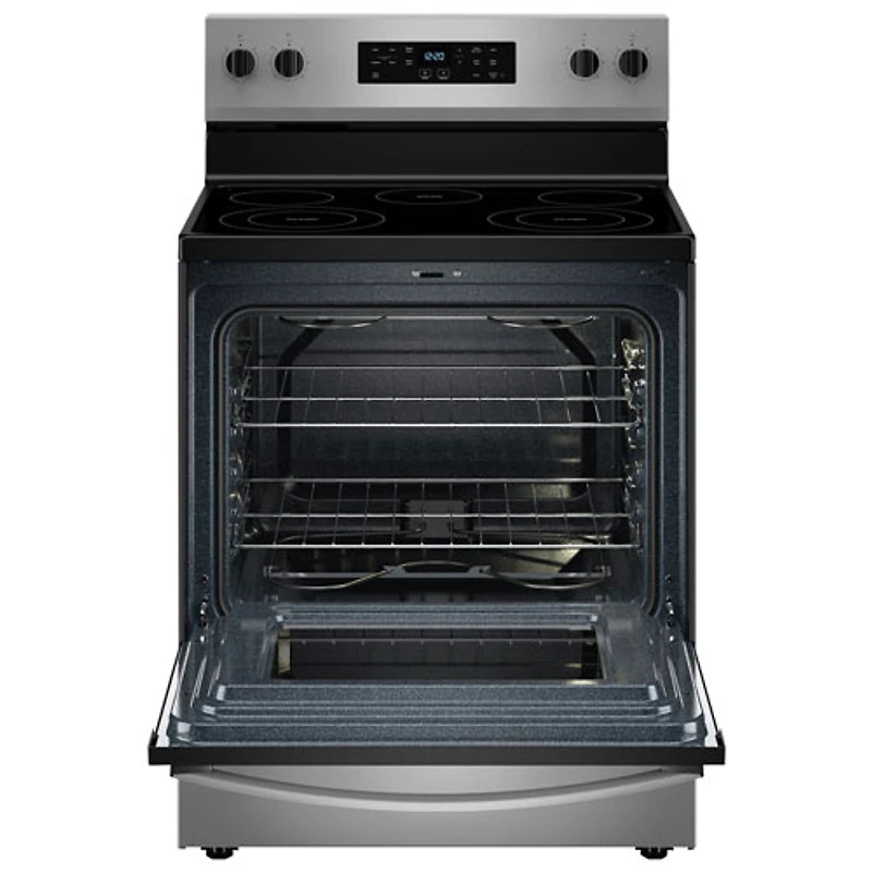 Cuisinière électrique autonome à 5 éléments avec four Steam Clean 5,3 pi³ 30 po série 3 de Whirlpool (YWFES3330RZ) - Inox