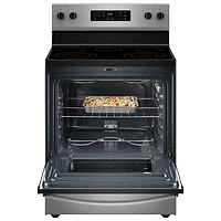 Cuisinière électrique autonome à 5 éléments avec four Steam Clean 5,3 pi³ 30 po série 3 de Whirlpool (YWFES3330RZ) - Inox
