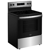 Cuisinière électrique autonome à 5 éléments avec four Steam Clean 5,3 pi³ 30 po série 3 de Whirlpool (YWFES3330RZ) - Inox