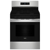 Whirlpool 3 Series 30" 5.3 Cu. Ft. Self-Clean Freestanding Gas Range (WFGS3530RS) - Stainless Steel
