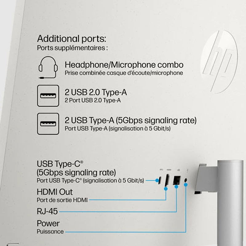 Ordinateur tout-en-un de 27 po de HP (Core Ultra 7 155U d'Intel/SSD 1 To/RAM 16 Go/Windows 11) - Exclusivité Best Buy