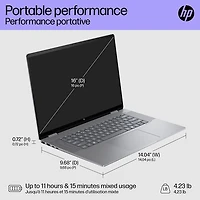 Portable 2-en-1 à écran tactile 16 po Envy x360 de HP - Argent météore (Ryzen 7 8840HS d'AMD/SSD 1 To/RAM 16 Go/Windows 11)