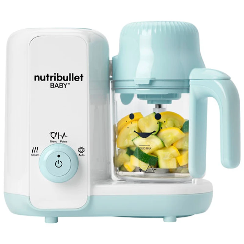 Robot-cuiseur vapeur Nutribullet Baby Steam & Blend - Blanc mat/Bleu