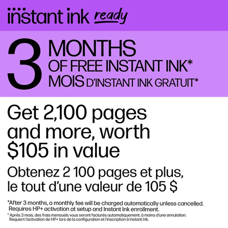 HP DeskJet 2855e Wireless All-In-One Inkjet Printer - HP Instant Ink 3-Month Free Trial Included*