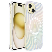 Étui rigide ajusté Forme d'Incipio pour iPhone 16e/15/14/13 - Vague hypnotique iridescente