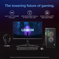 Lenovo Legion Tower 5i Gaming PC - Storm Grey (Intel Core i5 14400F/32GB RAM/1TB SSD/ RTX 4060/Win 11)