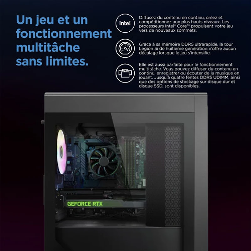 Lenovo Legion Tower 5i Gaming PC - Storm Grey (Intel Core i5 14400F/32GB RAM/1TB SSD/ RTX 4060/Win 11)