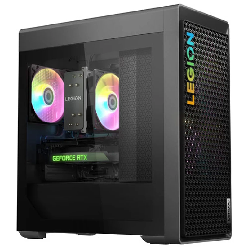 Ordinateur de jeu Legion Tower 5 de Lenovo - Gris tempête (Ryzen 7 7700 d'AMD/RAM 32 Go/SSD 1 To/RTX 4060/Windows 11)