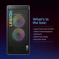 Ordinateur de jeu Legion Tower 5 de Lenovo - Gris tempête (Ryzen 5 7600 d'AMD/RAM 16 Go/SSD 512 Go/RTX 4060/Windows 11)