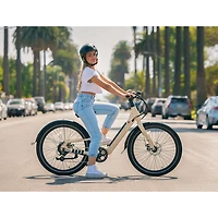 OKAI Stride 500W Step-Through Electric City Bike with up to 64km Battery Life - White