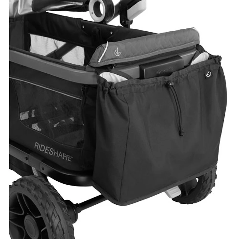 Evenflo Shyft Rideshare Double Stroller Wagon - Sterling Black