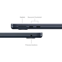 MacBook Air 13 po + Touch ID d'Apple (2024) - Minuit (puce M3 d'Apple/SSD 512 Go/RAM 8 Go) - Anglais