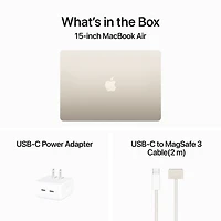 MacBook Air de 15 po avec Touch ID d'Apple (2024) - Comète (puce M3 d'Apple/SSD 512 Go/RAM Go
