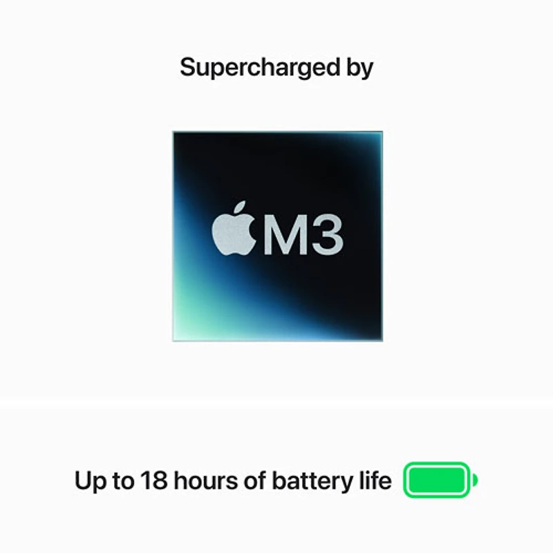 MacBook Air de 15 po avec Touch ID d'Apple (2024) - Comète (puce M3 d'Apple/SSD 512 Go/RAM Go