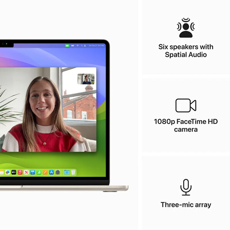 MacBook Air de 15 po avec Touch ID d'Apple (2024) - Comète (puce M3 d'Apple/SSD 512 Go/RAM Go