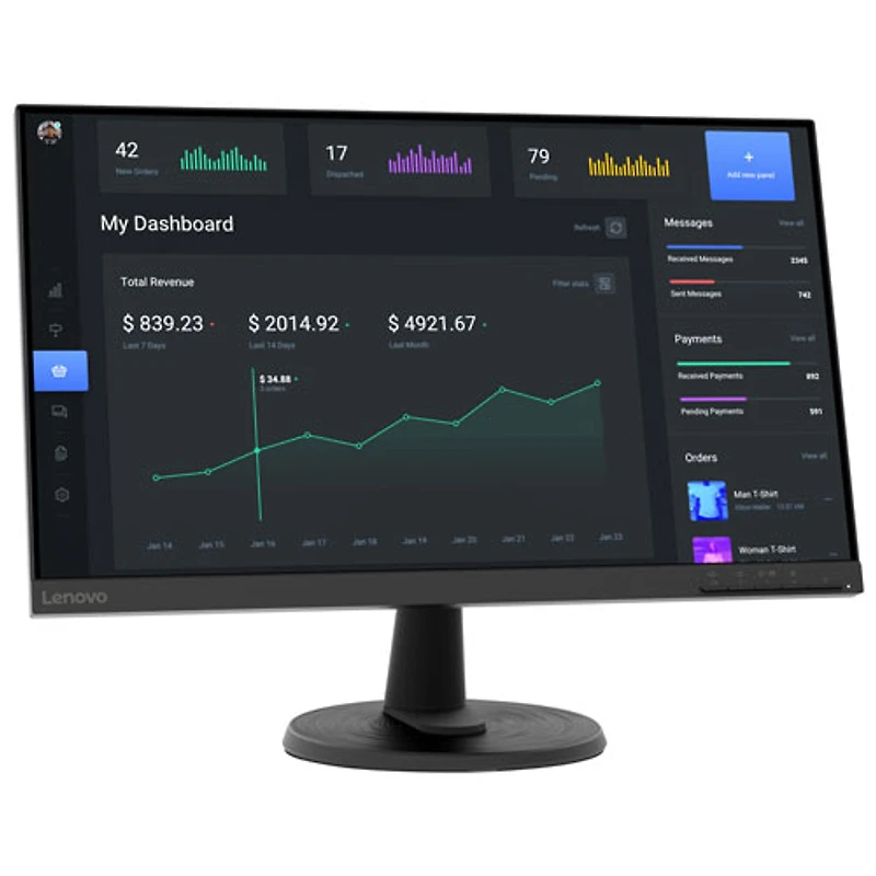 Lenovo D24-40 23.8" FHD 75Hz 4ms VA LED FreeSync Gaming Monitor (67A2KCC6US) - Only at Best Buy