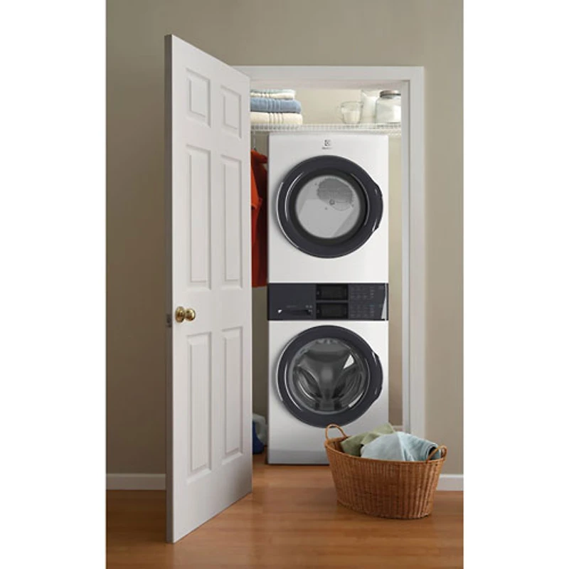 Duo laveuse électrique de 5,1 pi³ et sécheuse de 8 pi³ d'Electrolux (ELTE730CAW) - Blanc