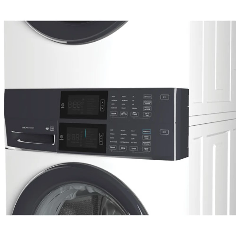 Duo laveuse électrique de 5,1 pi³ et sécheuse de 8 pi³ d'Electrolux (ELTE730CAW) - Blanc