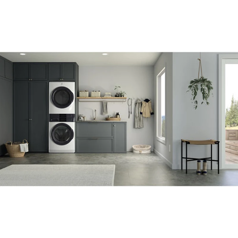 Duo laveuse électrique de 5,1 pi³ et sécheuse de 8 pi³ d'Electrolux (ELTE730CAW) - Blanc