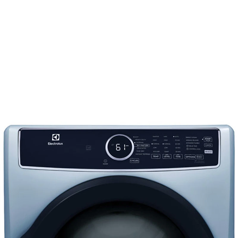 Electrolux 8.0 Cu. Ft. Front Load Electric Steam Dryer (ELFE743CAG) - Glacier Blue
