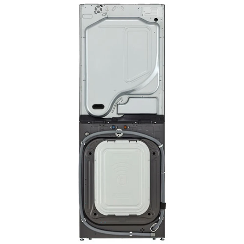 Duo WashTower avec laveuse électrique 5 pi³ et sécheuse de 7,8 pi³ HeatPump de LG (WKHC252HBA) - Acier noir