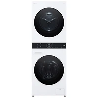 LG WashTower 2.8 Cu. Ft. Front Load Washer & 4.2 Cu. Ft. Heat Pump Dryer Laundry Centre (WKHC152HWA) - White