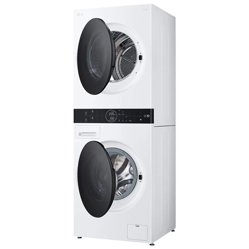 LG WashTower 2.8 Cu. Ft. Front Load Washer & 4.2 Cu. Ft. Heat Pump Dryer Laundry Centre (WKHC152HWA) - White