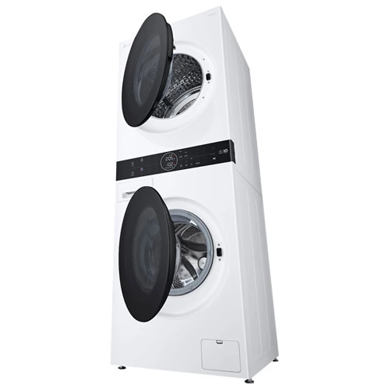 LG WashTower 2.8 Cu. Ft. Front Load Washer & 4.2 Cu. Ft. Heat Pump Dryer Laundry Centre (WKHC152HWA) - White